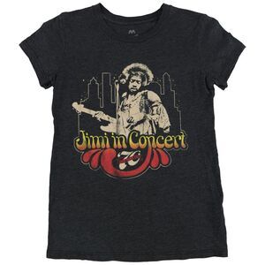 Local Celebrity Womens Jimi In Concert Graphic T-Shirt, Grey, NWT